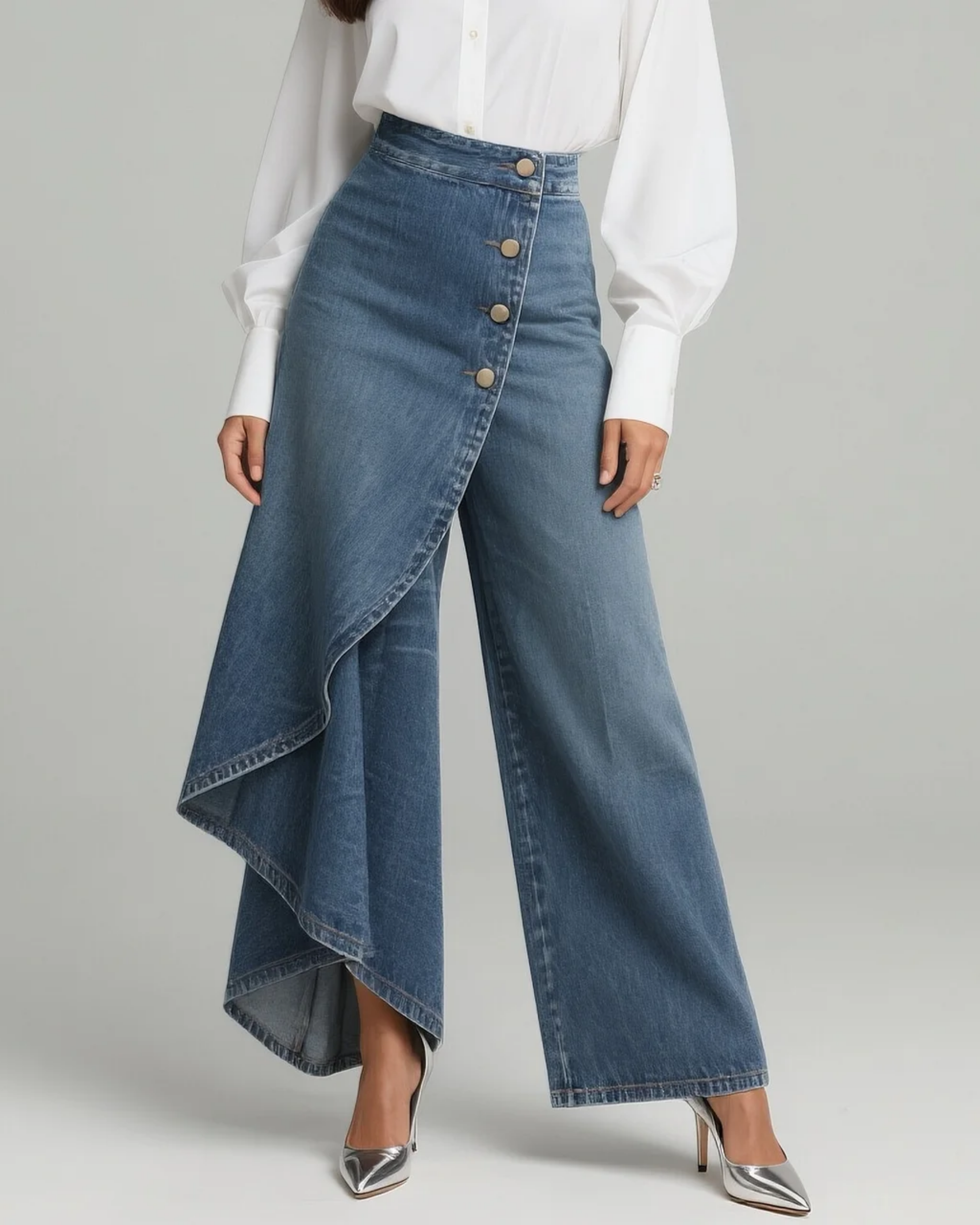 Pantalón vaquero cruzado