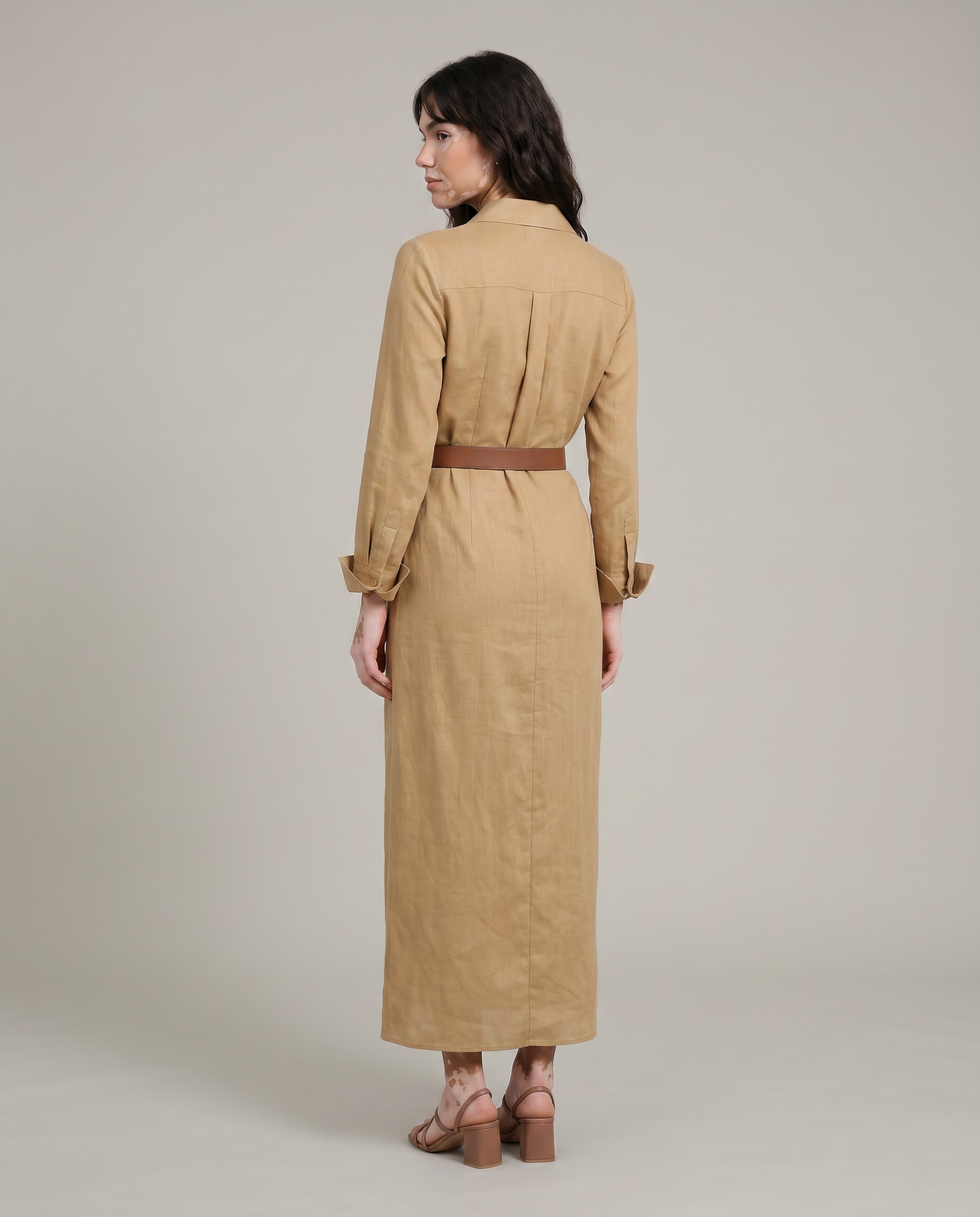 Thames Tailor | Vestido largo cruzado con solapa