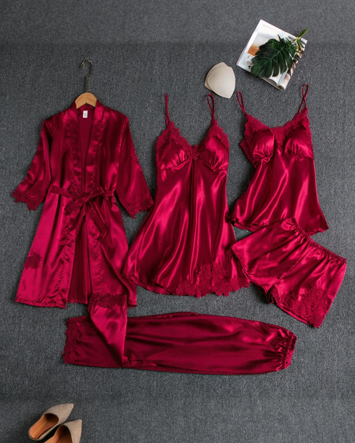 AURORA™ | SET LENCERO DE SEDA FRÍA (5 PIEZAS)