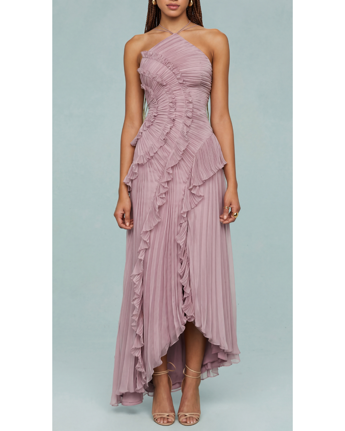 Rosalie – Vestido Largo Plisado