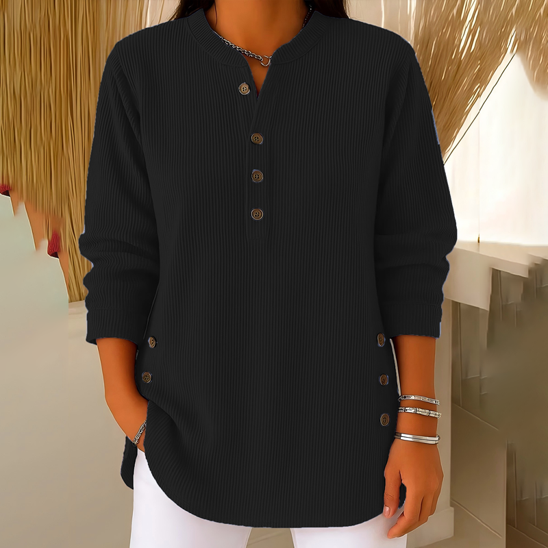 CAMILA™ | BLUSA DE PANA CON BOTONES
